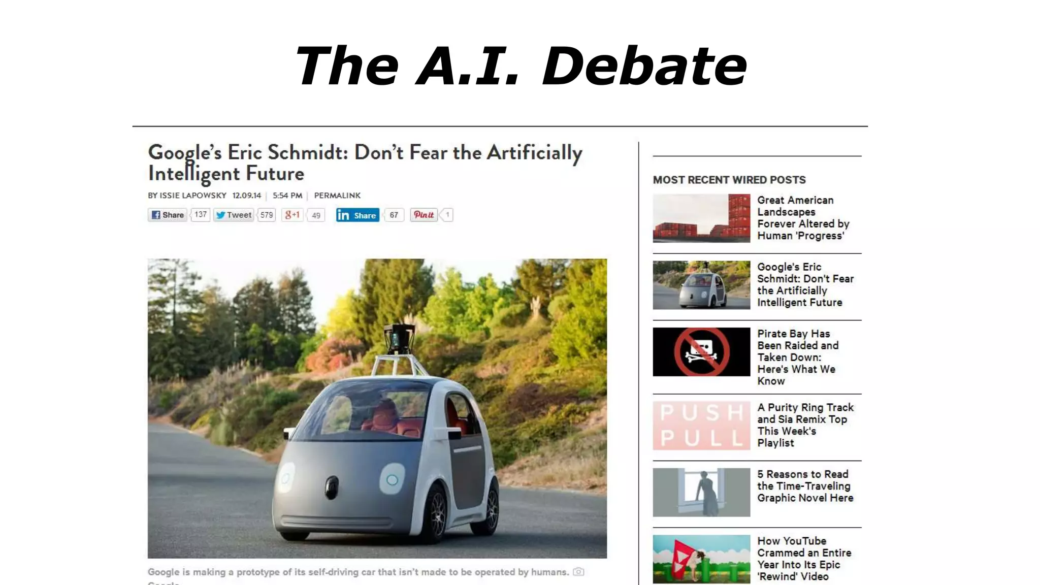 The A.I. Debate
 