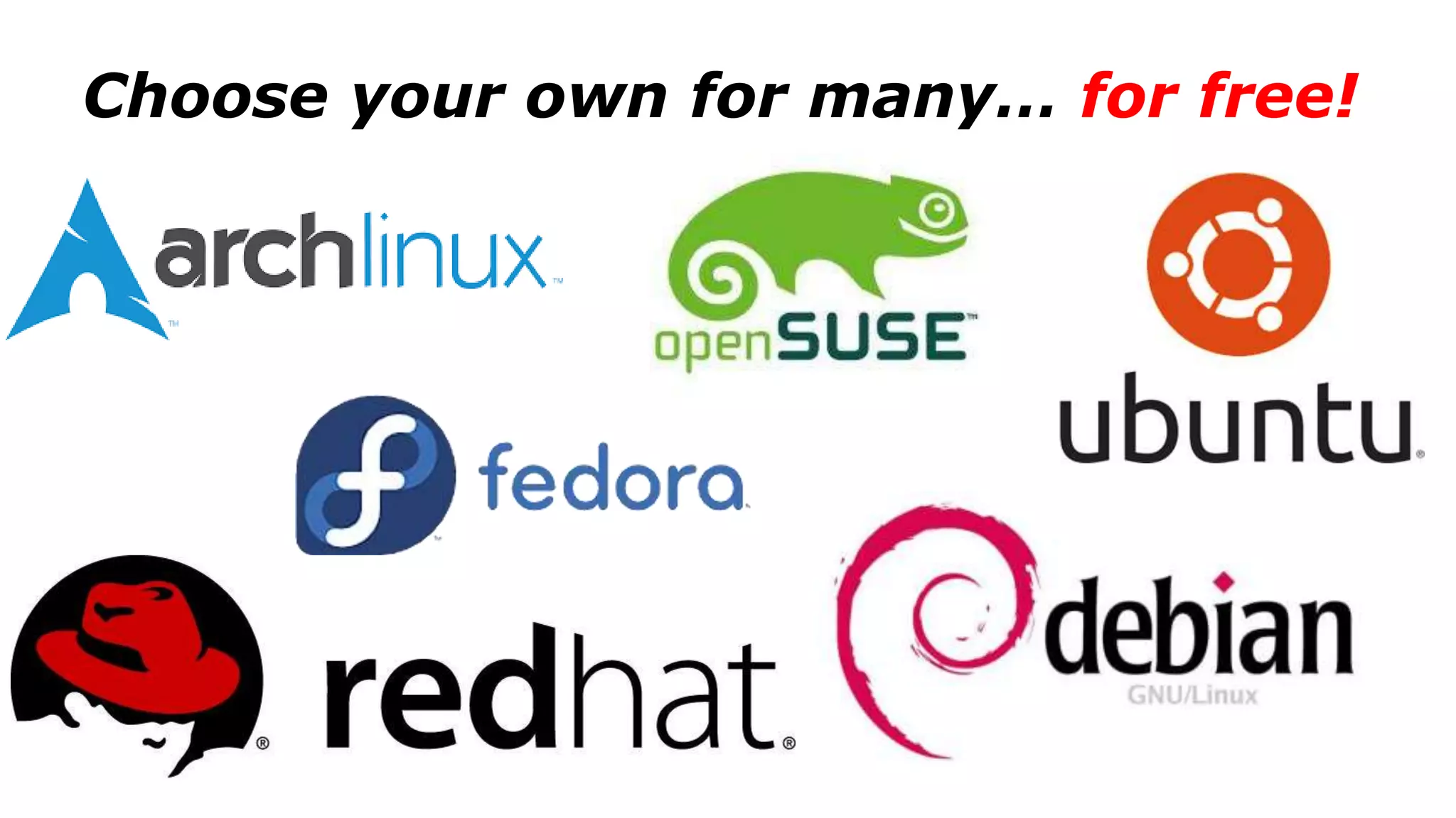 Choose your own for many… for free!
 