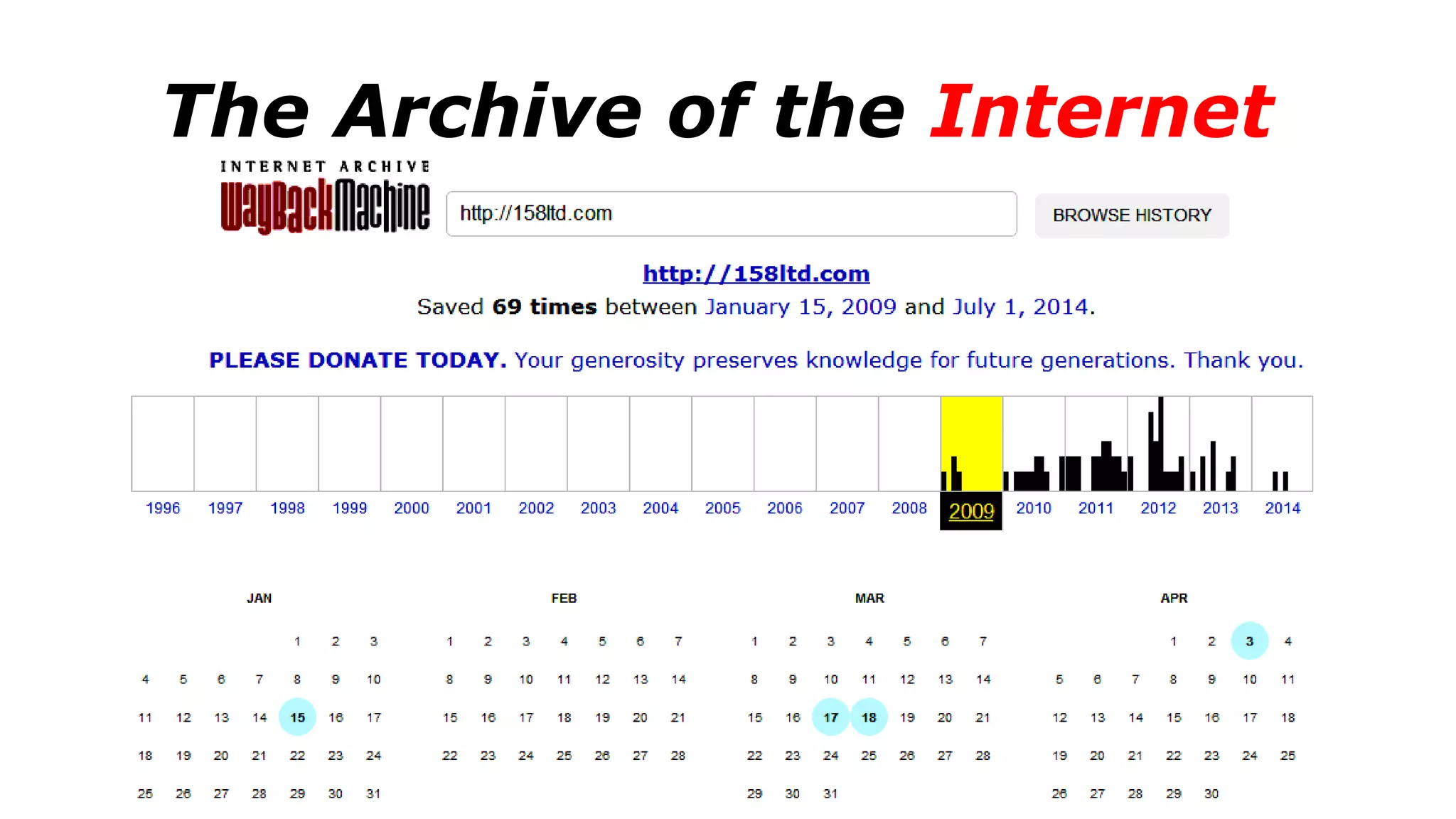 The Archive of the Internet
 