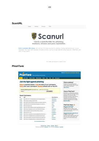 100
ScanURL
PhishTank
 