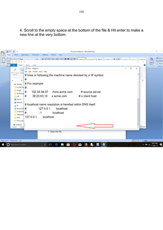 116
4. Scroll to the empty space at the bottom of the file & Hit enter to make a
new line at the very bottom.
 