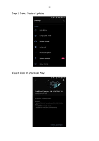 39
Step 2: Select System Updates
Step 3: Click on Download Now
 