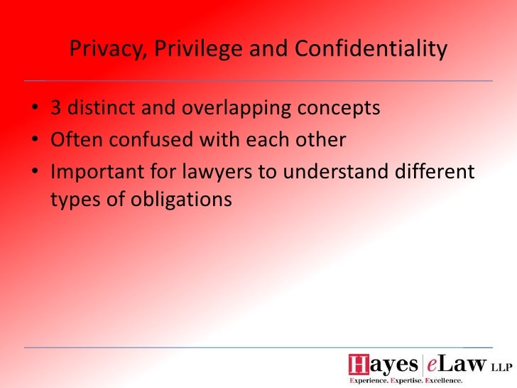 Privacy, Privilege And Confidentiality For Lawyers