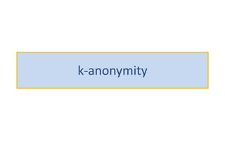 k-anonymity
 
