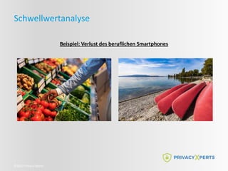 ©2022 Privacy Xperts
Schwellwertanalyse
Beispiel: Verlust des beruflichen Smartphones
 