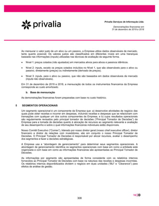 34 |
Privalia Serviços de Informação Ltda.
Demonstrações financeiras em
31 de dezembro de 2020 e 2019
O imposto de renda e a contribuição social do exercício corrente e diferido são calculados com base nas
alíquotas de 15%, acrescidas do adicional de 10% sobre o lucro tributável excedente de R$240 para
imposto de renda e 9% sobre o lucro tributável para contribuição social sobre o lucro líquido, e
consideram a compensação de prejuízos fiscais e base negativa de contribuição social, limitada a 30% do
lucro real do exercício.
A despesa com imposto de renda e contribuição social compreende o imposto de renda e contribuição
social correntes e diferidos. O imposto corrente e o imposto diferido são reconhecidos no resultado a
menos que estejam relacionados à combinação de negócios ou a itens diretamente reconhecidos no
patrimônio líquido ou em outros resultados abrangentes.
(i) Imposto corrente
O imposto corrente é o imposto a pagar ou a receber esperado sobre o lucro ou prejuízo tributável do
exercício, a taxas de impostos decretadas ou substantivamente decretadas na data de apresentação das
demonstrações financeiras e qualquer ajuste aos impostos a pagar com relação aos exercícios anteriores.
(ii) Imposto diferido
Ativos e passivos fiscais diferidos são reconhecidos com relação às diferenças temporárias entre os
valores contábeis de ativos e passivos para fins de demonstrações financeiras e os usados para fins de
tributação. Ativos e passivos fiscais diferidos são mensurados com base nas alíquotas que se espera
aplicar às diferenças temporárias quando elas forem revertidas, baseando-se nas alíquotas que foram
decretadas até a data do balanço, e reflete a incerteza relacionada ao tributo sobre o lucro, se houver.
Os ativos e passivos fiscais diferidos são compensados se houver um direito legal de compensar
passivos e ativos fiscais correntes, e eles se referem a impostos de renda lançados pela mesma
autoridade tributária sobre a mesma entidade sujeita ao imposto.
Um ativo de imposto de renda e contribuição social diferido é reconhecido para prejuízos fiscais, créditos
fiscais e diferenças temporárias dedutíveis não utilizados quando for provável que lucros futuros sujeitos
à tributação estarão disponíveis e contra os quais serão utilizados.
6.10 Incentivos fiscais
A Empresa é elegível a aplicação do regime especial de tributação com o estado de Minas Gerais com
relação ao incentivo de ICMS (Imposto sobre Operações relativas à Circulação de Mercadorias e
Prestação de Serviços de Transporte Interestadual e Intermunicipal e de Comunicação).
O incentivo fiscal está relacionado à redução das alíquotas de ICMS nas vendas internas e
interestaduais. Conforme exigido pelo Estado de Minas Gerais, a Privalia não pode utilizar crédito de
ICMS gerado na compra de mercadorias. Dessa forma, o ICMS pago na aquisição de produtos não é
recuperável e, portanto, faz parte do custo de aquisição de produtos para revenda.
Os incentivos fiscais recebidos são registrados no resultado de acordo com o regime de competência e
uma outra particularidade do incentivo do ICMS, é que o benefício gerado pelo incentivo não é tributado
para imposto de renda (IRPJ e CSLL), entretanto, o benefício não tributado deve ser registrado como
uma reserva especial no patrimônio líquido e não pode ser distribuído.
262
 