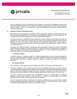 50 |
Privalia Serviços de Informação Ltda.
Demonstrações financeiras em
31 de dezembro de 2020 e 2019
Reconciliação dos fluxos de caixa decorrentes de atividades de financiamento:
Saldos em 1º de janeiro de 2019 .................................................................................... 28.290
Juros.................................................................................................................................. 455
(-) Capitalização de empréstimo com partes relacionadas................................................ (22.234)
Saldos em 31 de dezembro de 2019............................................................................... 6.511
(-) Absorção de prejuízos acumulados (ver nota 24)......................................................... (5.960)
(-) Juros do imposto de renda retido na fonte.................................................................... (551)
(+) Captação de empréstimos ........................................................................................... 7.500
(-) Pagamentos de empréstimos........................................................................................ (3.840)
(-) Pagamento de juros s/ empréstimos............................................................................. (396)
(+) Juros sobre empréstimos............................................................................................. 184
Saldos em 31 de dezembro de 2020............................................................................... 3.448
24 PATRIMÔNIO LÍQUIDO
Capital social
O capital social da Empresa em 31 de dezembro de 2020 e 2019 foi de R$85.613 divididos em
85.612.813 ações ordinárias registradas.
Acionistas
Ações R$
2020 2019 2020 2019
%
Juros de propriedade
Privalia Venta Directa, S.L......... 85.612.812 85.612.812 85.612.812 85.612.812 100%
Privalia Vendita Diretta, S.R.L. .. 1 1 1.00 1.00 0%
Total.......................................... 85.612.813 85.612.813 85.612.813 85.612.813 100%
Aumento de capital
Em 13 de dezembro de 2019, os acionistas decidiram aumentar o capital de R$63.379 para R$85.613 em
quotas ordinárias nominativas registradas por meio da utilização de recursos provenientes da conversão
dos empréstimos com partes relacionadas.
Débito na conta dos acionistas
Em 14 de dezembro de 2020, a Empresa firmou acordo com sua controladora para liquidar parcialmente
o passivo líquido em aberto no valor de R$152.064 (correspondente a R$148.053 de contas a pagar com
partes relacionadas, R$5.960 de juros a pagar com partes relacionadas compensados por R$1.949 de
contas a receber de partes relacionadas), mediante absorção dos prejuízos acumulados. Ou seja,
compensando o passivo da dívida em aberto contra prejuízos acumulados.
278
 