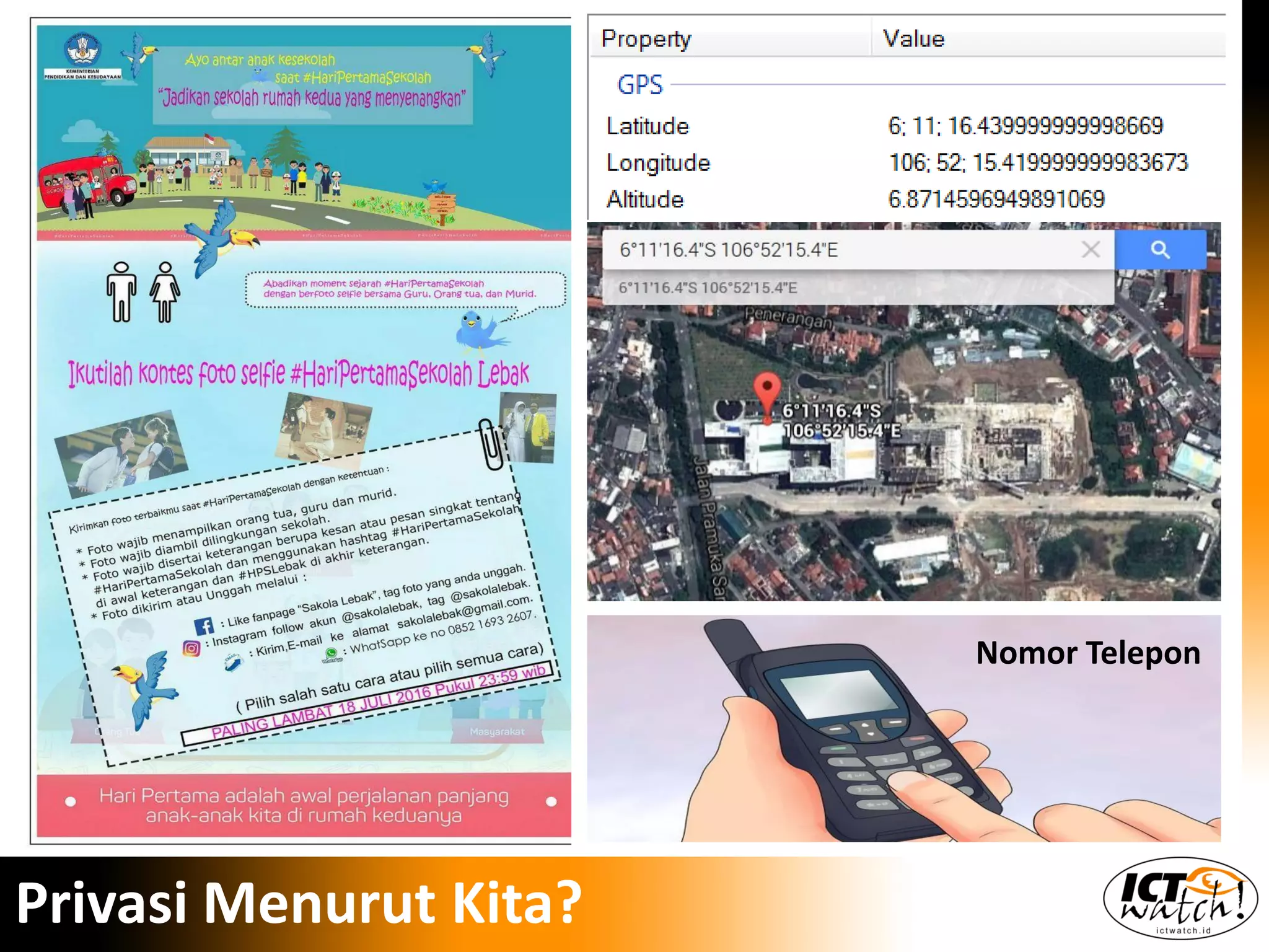 Privasi Menurut Kita?
Nomor Telepon
 