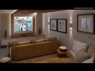 Ilustração do home cinema
 