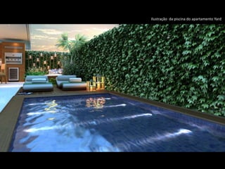 Ilustração da piscina do apartamento Yard
 