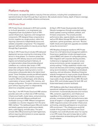 Cloud platform comparison: HPE Private Cloud vs. Dell Private Cloud | PDF