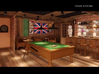 Ilustração do Pub Inglês
 