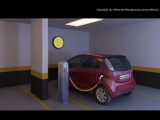 Ilustração do Ponto de Recarga para carros elétricos
 