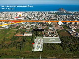 Av. das AméricasAv. das Américas
MAIS INVESTIMENTO E CONVENIÊNCIA
PARA A REGIÃO.
Sofisticato
100% vendido
 
