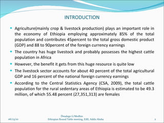 Experiences of Private Artificial Insemination Services in Ethiopia