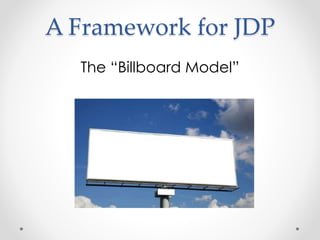 A Framework for JDP
The Billboard Model
 