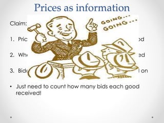 Prices as information
Claim: Bidders just need to see the prices
1. Prices are sufficient to identify the favorite good
2. When price raises again, a bidder is unmatched
3. Bidders are matched to the last thing they bid on
? Just need to count how many bids each good
received!
 