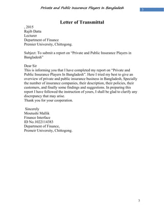 Ins Rajib Private and Public Insurance Players In Bangladesh.docx