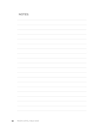 62 PRIVATE CAPITAL, PUBLIC GOOD
NOTES:
 