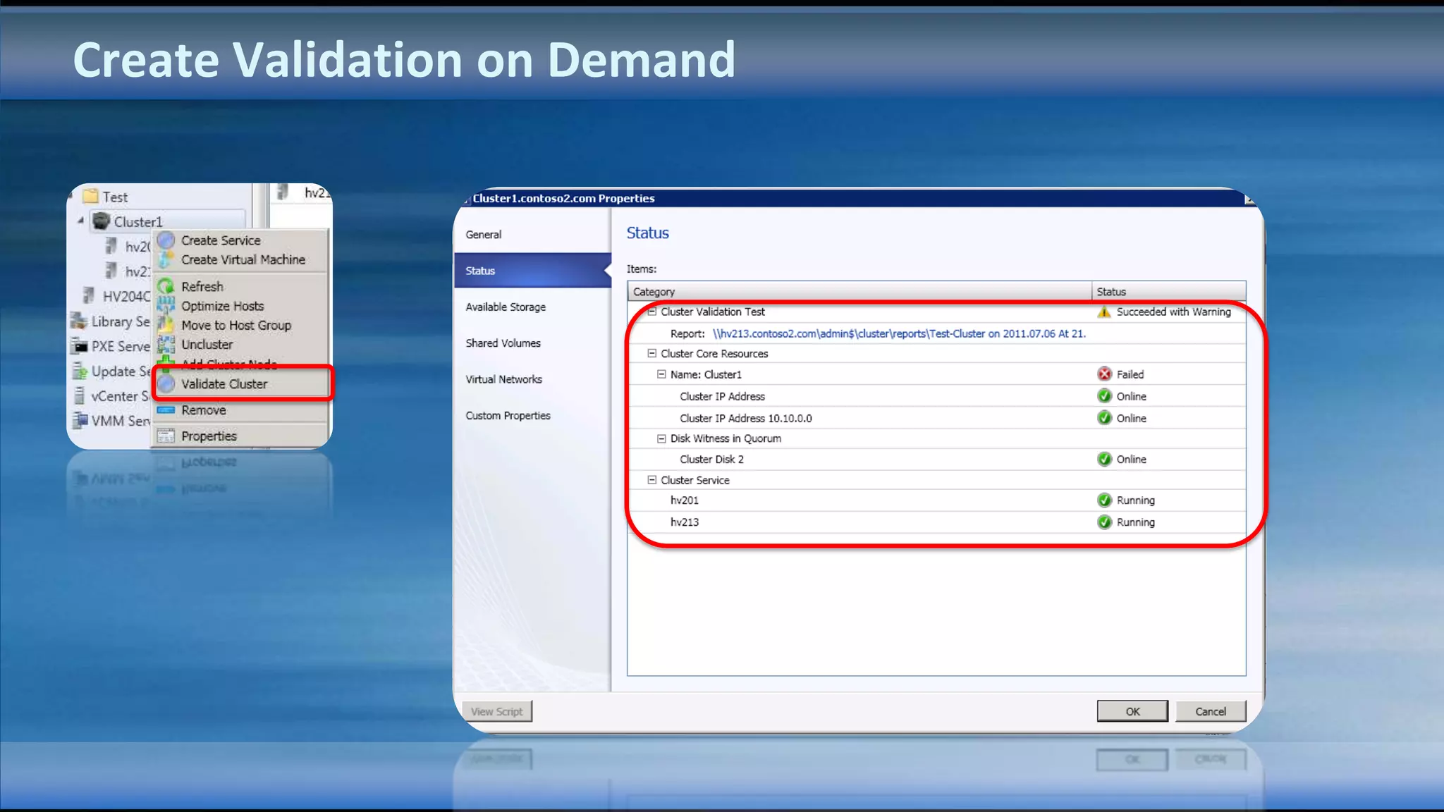 Create Validation on Demand
 
