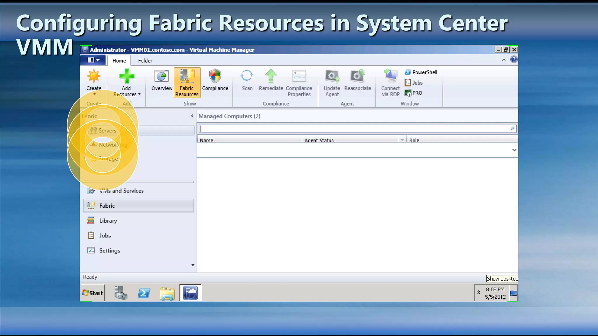 Configuring Fabric Resources in System Center
VMM
 
