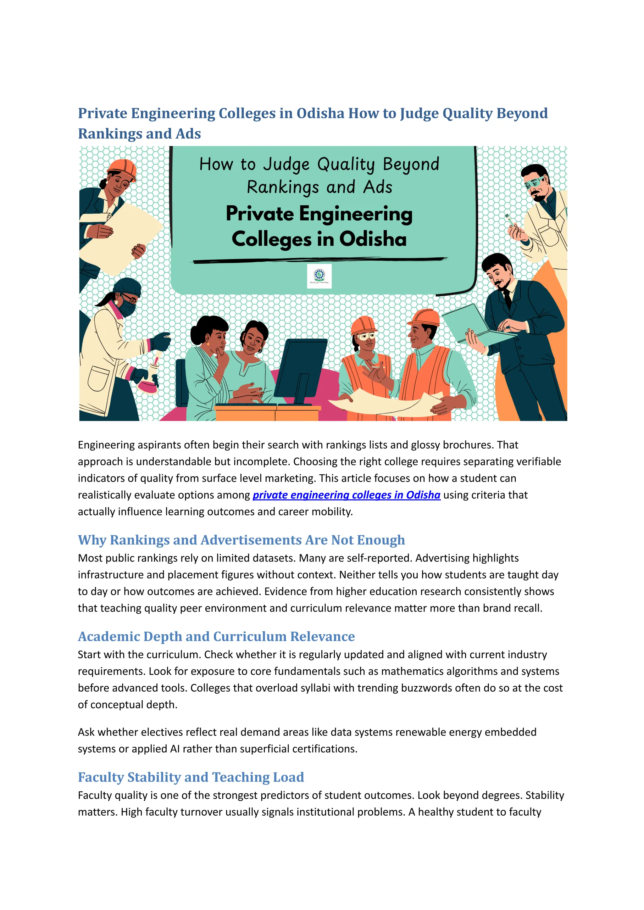 Private Engineering Colleges in Odisha How to Judge Quality Beyond ...