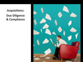 Acquisitions:
Due Diligence
& Compliance
 