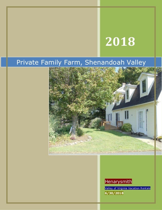 Private Family Farm Shenandoah Valley