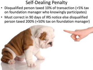 Who is an insider (A.K.A.
a “disqualified person”)?
Insider Benefits Charitable Purposes
 