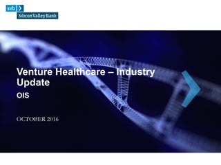 Venture Healthcare – Industry
Update
OIS
OCTOBER 2016
 