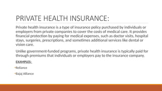 Providence Example Insurance private health insurance and communitypptx | PPTX
