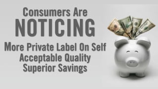 Consumers Are
  NOTICING
More Private Label On Self
   Acceptable Quality
    Superior Savings
                             12
 