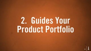 2. Guides Your
Product Portfolio
                    34
 