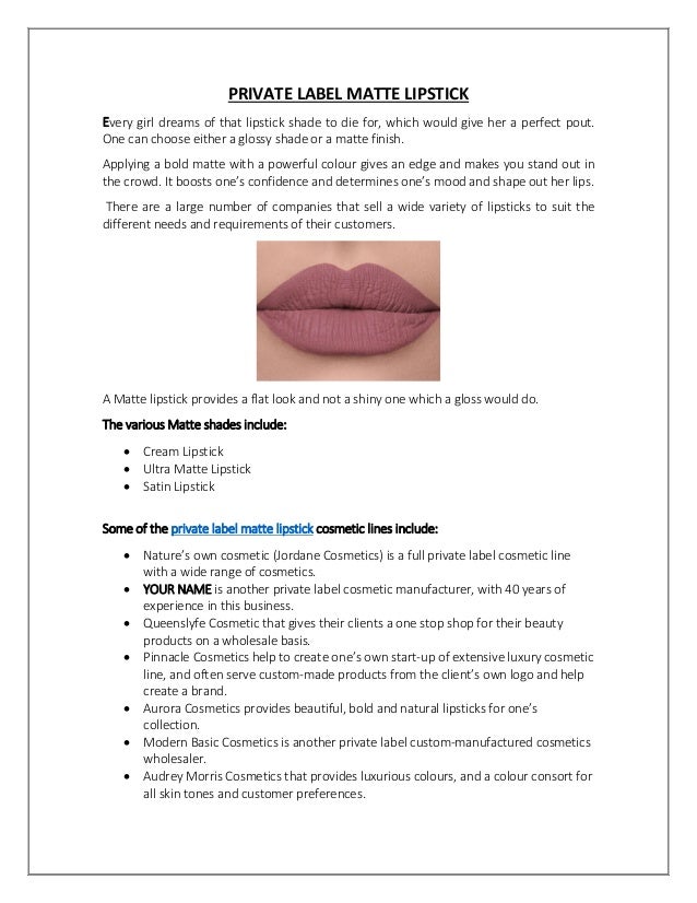 private label lipstick