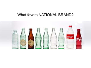 What favors NATIONAL BRAND?

 