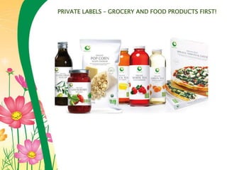 PRIVATE LABELS – GROCERY AND FOOD PRODUCTS FIRST!
 