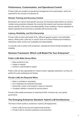 Private LLM vs Public LLM: How Enterprises Choose Security, Control ...