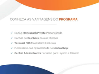 Cartão Fidelidade para Comerciantes Maxtracash Private