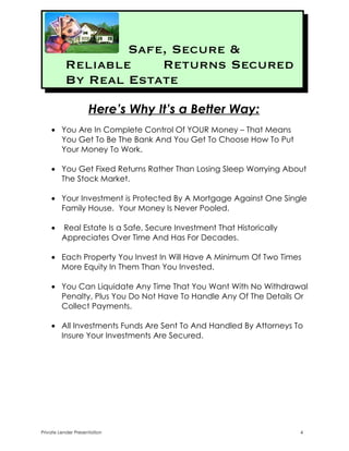 Private Money Presentation