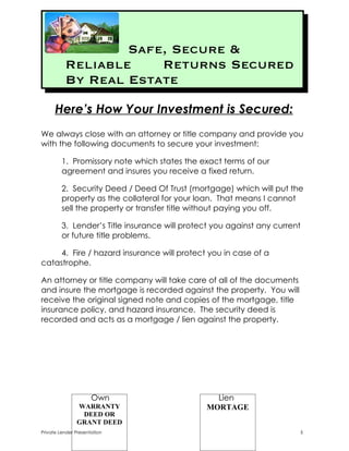 Private Money Presentation