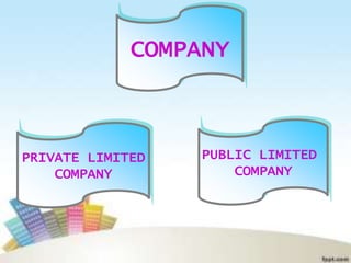 COMPANY
PUBLIC LIMITED
COMPANY
PRIVATE LIMITED
COMPANY
 