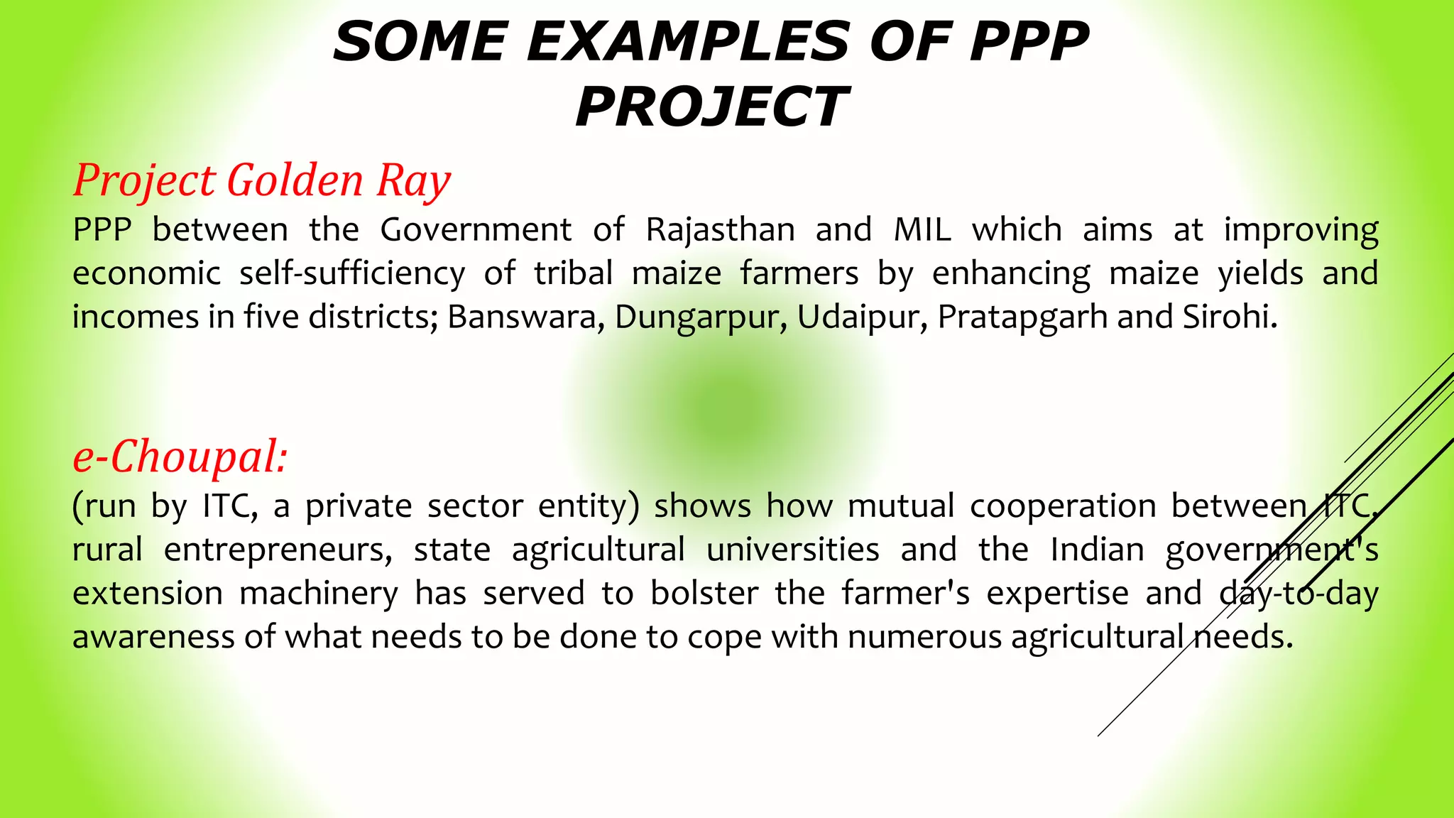 Private public partnership in agriculture | PPTX