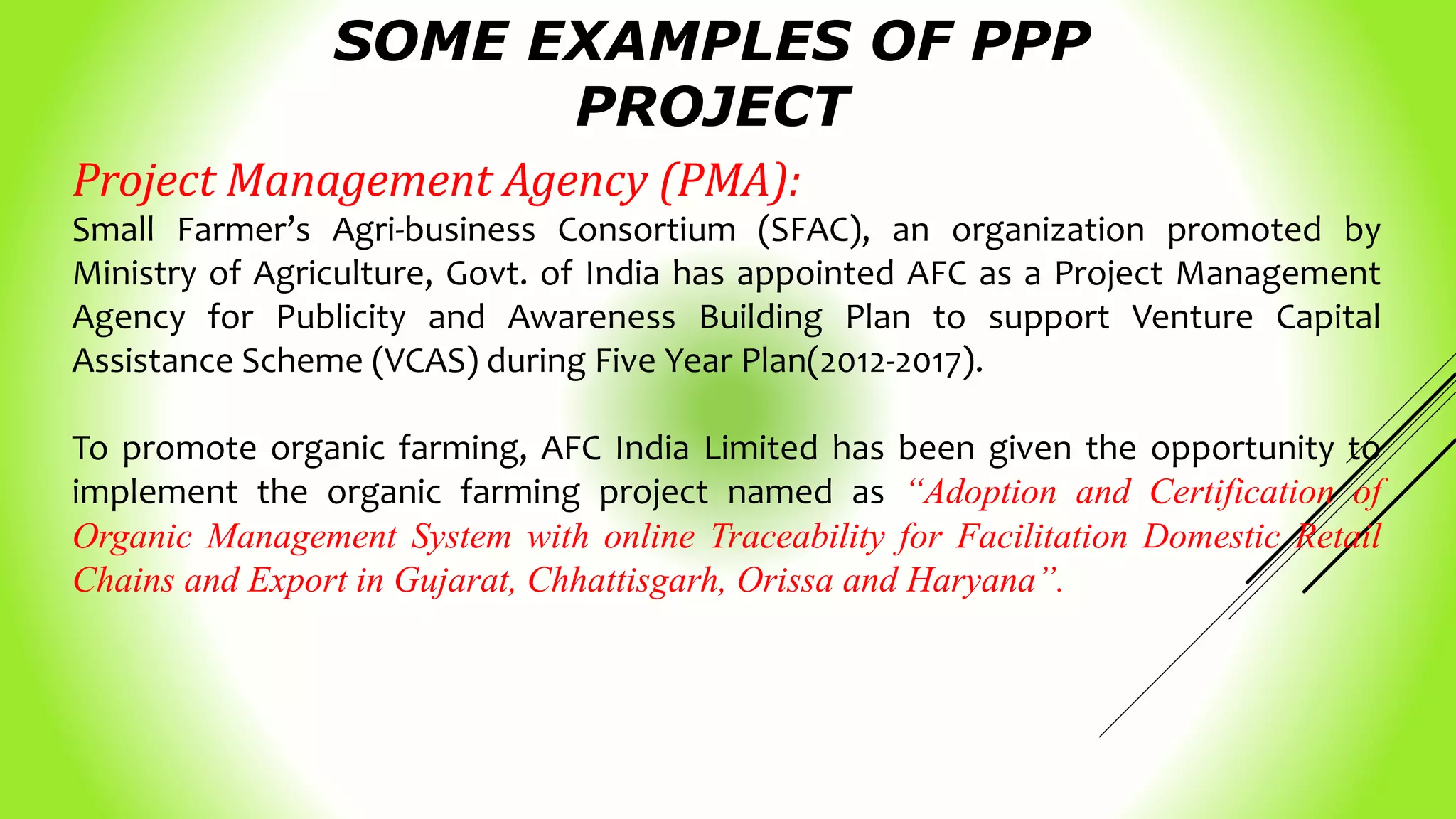 Private public partnership in agriculture | PPTX