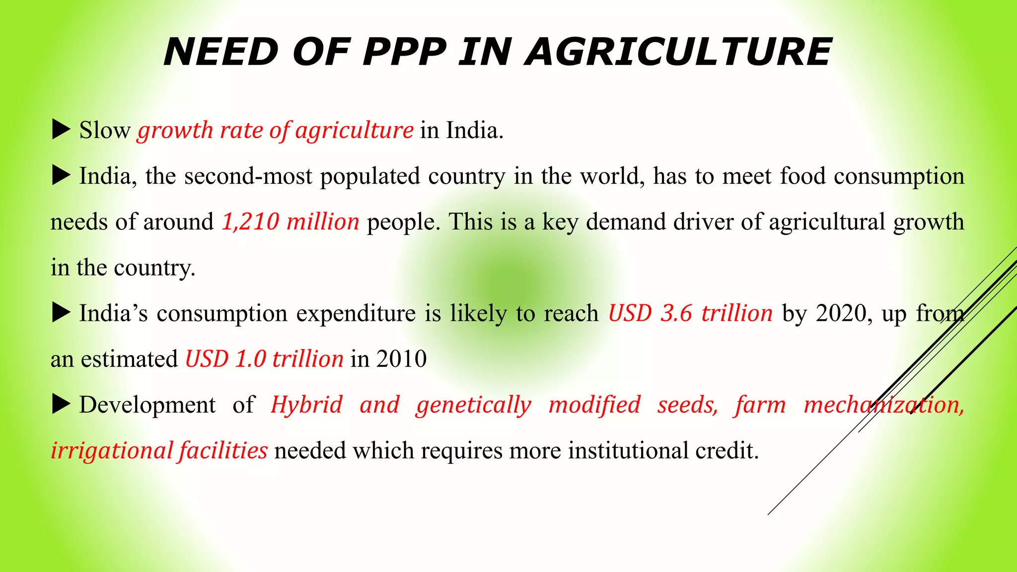 Private public partnership in agriculture | PPTX