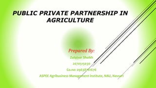 Private public partnership in agriculture | PPTX