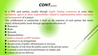 Private public partnership in agriculture | PPTX