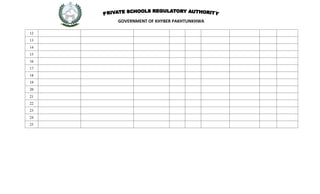 GOVERNMENT OF KHYBER PAKHTUNKHWA
12
13
14
15
16
17
18
19
20
21
22
23
24
25
 
