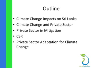 Private Sector Engagement in Climate Change | PPTX