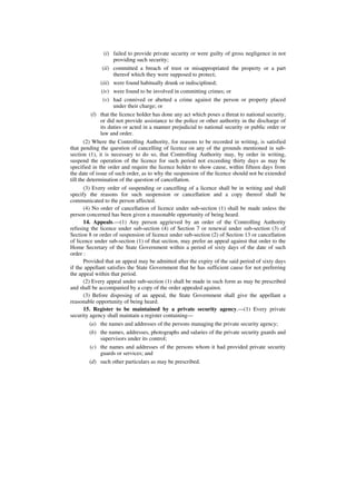 Private Security Agencies Regulation Act 2005 | PDF