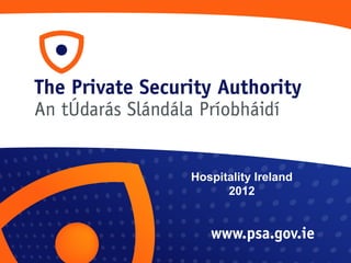 Hospitality Ireland 2012 